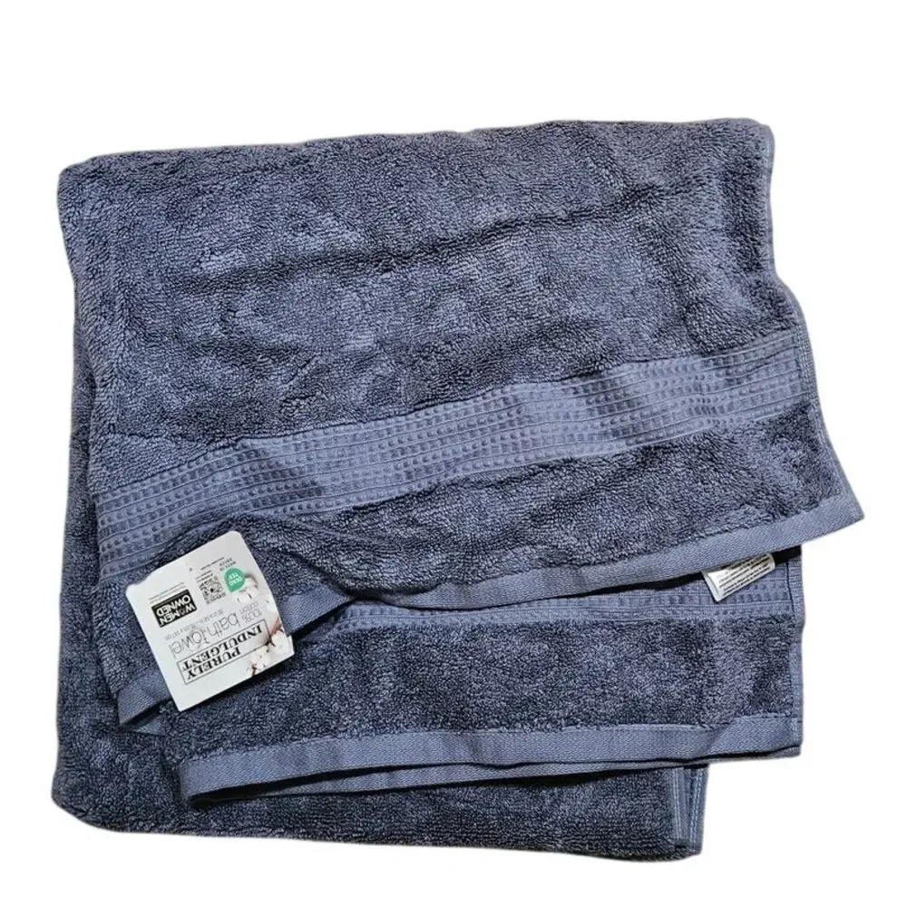 Purely Indulgent 100% Cotton Bath Towel 30x58 Gray Costco Brand OEKO-TEX NWT